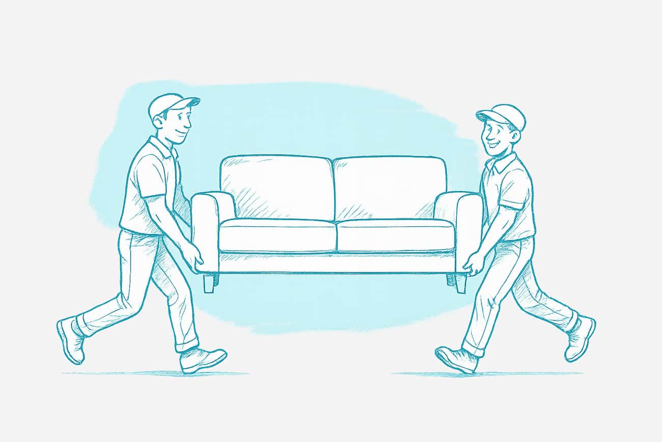 Kosten Entruempelung Haushaltsaufloesung Leipzig Illustration Sofa